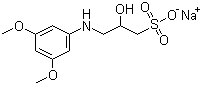 结构式 CAS# 82692-88-4, N-(2-羟基-3-磺丙基)-3,5-二甲氧基苯胺钠盐