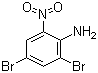 structure of CAS# 827-23-6, 2,4-Dibromo-6-nitroaniline