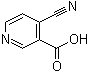 结构式 CAS# 827616-51-3, 4-氰基-3-吡啶羧酸