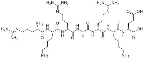 结构式 CAS# 82801-73-8, 精氨酰-赖氨酰-精氨酰-丙氨酰-精氨酰-赖氨酰-谷氨酰