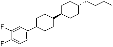 structure of CAS# 82832-58-4, trans,trans-4-(3,4-Difluorophenyl)-4''-butylbicyclohexyl;4-[(trans,trans)-4'-Butyl[1,1'-bicyclohexyl]-4-yl]-1,2-difluorobenzene