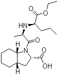 结构式 CAS# 82834-16-0, 培哚普利; 1-[2-[[(1S)-(1-乙氧羰基)丁基]氨基]丙酰]-(2S,3aS,7aS)-八氢吲哚-2-羧酸