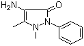 structure of CAS# 83-07-8, 4-Aminoantipyrine;4-Aminophenazone; 4-Amino-1,5-dimethyl-2-phenyl-3-pyrazolone; Ampyrone