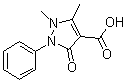 2,3-Dihydro-1,5-dimethyl-3-oxo-2-phenyl-1H-pyrazole-4-carboxylic acid molecular structure (CAS 83-10-3)