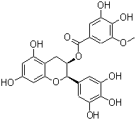 结构式 CAS# 83104-87-4, 表没食子儿茶素 3-O-(3-O-甲基)没食子酸酯