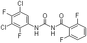 结构式 CAS# 83121-18-0, 氟苯脲; 1-(3,5-二氯-2,4-二氟苯基)-3-(2,6-二氟苯甲酰基)脲