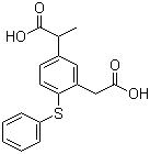 结构式 CAS# 83237-49-4, 5-(1-羧乙基)-2-(苯硫基)苯乙酸