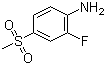 structure of CAS# 832755-13-2, 2-Fluoro-4-(methylsulfonyl)aniline;2-Fluoro-4-(methylsulfonyl)phenylamine