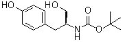 结构式 CAS# 83345-46-4, [(1S)-1-羟基甲基-2-(4-羟基苯基)乙基]氨基甲酸叔丁酯