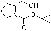 structure of CAS# 83435-58-9, Boc-D-prolinol;(R)-(+)-1-(tert-Butoxycarbonyl)-2-pyrrolidinemethanol