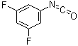 structure of CAS# 83594-83-6, 3,5-Difluorophenyl isocyanate;1,3-Difluoro-5-isocyanatobenzene; 1-Isocyanato-3,5-difluorobenzene; 3,5-Difluoro-1-isocyanatobenzene