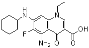 5-Amino-7-(cyclohexylamino)-1-ethyl-6-fluoro-1,4-dihydro-4-oxo-3-quinolinecarboxylic acid molecular structure (CAS 836620-48-5)