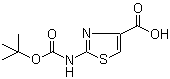 2-(tert-Butoxycarbonylamino)thiazole-4-carboxylic acid molecular structure (CAS 83673-98-7)