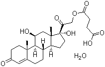 结构式 CAS# 83784-20-7, 氢化可的松琥珀酸酯