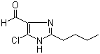 结构式 CAS# 83857-96-9, 2-正丁基-4-氯-5-甲酰基咪唑; 2-正丁基-4-氯咪唑-5-甲醛; 2-正丁基-5-氯-4-甲酰基咪唑