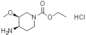 顺式-4-氨基-3-甲氧基-1-哌啶羧酸乙酯盐酸盐分子结构 (CAS 83863-71-2)