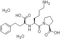 结构式 CAS# 83915-83-7, 赖诺普利; 1-[N2-((S)-羰基)-3-苯丙基]-L-赖氨酰基-L-脯氨酸