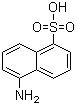 structure of CAS# 84-89-9, 5-Amino-1-naphthalenesulfonic acid;1-Naphthylamine-5-sulfonic acid; Laurent's acid