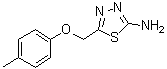 2-氨基-5-(4-甲基苯氧基甲基)-1,3,4-噻二唑分子结构 (CAS 84138-77-2)