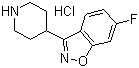 结构式 CAS# 84163-13-3, 6-氟-3-哌啶-4-基-1,2-苯并异噁唑盐酸盐