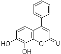 structure of CAS# 842-01-3, 7,8-Dihydroxy-4-phenylcoumarin;4-Phenyldaphnetin; Coumarin 8; LDN 0063260