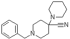 structure of CAS# 84254-97-7, 1'-Benzyl-[1,4'-bipiperidine]-4'-carbonitrile
