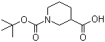 structure of CAS# 84358-12-3, 1-Boc-3-piperidinecarboxylic acid;1-tert-Butoxycarbonylpiperidine-3-carboxylic acid; N-Boc-Nipecotic acid