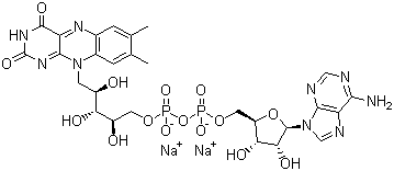 structure of CAS# 84366-81-4, Flavin adenine dinucleotide disodium salt;Riboflavin 5'-adenosine diphosphate disodium salt; FAD-Na2