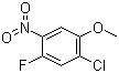 structure of CAS# 84478-76-2, 2-Chloro-4-fluoro-5-nitroanisole;1-Chloro-5-fluoro-2-methoxy-4-nitrobenzene; 4-Chloro-2-fluoro-5-methoxy-1-nitrobenzene