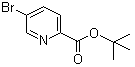结构式 CAS# 845306-08-3, 5-溴吡啶-2-羧酸叔丁酯