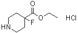结构式 CAS# 845909-49-1, 4-氟哌啶-4-羧酸乙酯盐酸盐