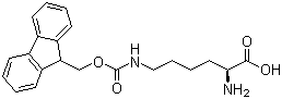 structure of CAS# 84624-28-2, N'-Fmoc-L-lysine;N6-[(9H-Fluoren-9-ylmethoxy)carbonyl]-L-lysine; N'-(9-Fluorenylmethyloxycarbonyl)-L-lysine; H-Lys(Fmoc)-OH