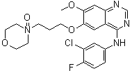 structure of CAS# 847949-51-3, N-(3-Chloro-4-fluorophenyl)-7-methoxy-6-[3-(4-oxido-4-morpholinyl)propoxy]-4-quinazolinamine