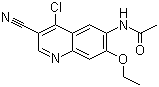 structure of CAS# 848133-76-6, N-(4-Chloro-3-cyano-7-ethoxy-6-quinolinyl)acetamide