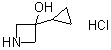 3-环丙基氮杂环丁-3-醇盐酸盐分子结构 (CAS 848192-93-8)
