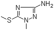 structure of CAS# 84827-78-1, 1-Methyl-5-(methylthio)-1H-1,2,4-triazol-3-amine