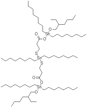 5,23-Diethyl-8,8,14,14,20,20-hexaoctyl-10,18-dioxo-7,9,19,21-tetraoxa-13,15-dithia-8,14,20-tristannaheptacosane molecular structure (CAS 84896-41-3)