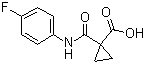 结构式 CAS# 849217-48-7, 1-(4-氟苯基氨基甲酰基)环丙烷羧酸