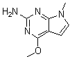 结构式 CAS# 84955-33-9, 4-甲氧基-7-甲基-7H-吡咯并[2,3-d]嘧啶-2-胺