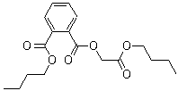 丁基邻苯二甲酰基羟基乙酸丁酯分子结构 (CAS 85-70-1)