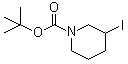 structure of CAS# 850761-36-3, 3-Iodo-1-piperidinecarboxylic acid tert-butyl ester
