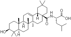 N-[(3beta)-3-Hydroxy-28-oxoolean-12-en-28-yl]-L-leucine molecular structure (CAS 851475-43-9)