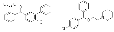 Cloperastine fendizoate molecular structure (CAS 85187-37-7)