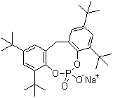2,2'-亚甲基双(4,6-二叔丁基苯基)磷酸酯钠分子结构 (CAS 85209-91-2)