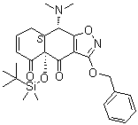 (4aS,8aS,9S)-9-(Dimethylamino)-4a-[[(1,1-dimethylethyl)dimethylsilyl]oxy]-8a,9-dihydro-3-(phenylmethoxy)-naphth[2,3-d]isoxazole-4,5(4aH,8H)-dione molecular structure (CAS 852821-06-8)