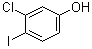 3-氯-4-碘苯酚分子结构 (CAS 855403-42-8)