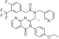 N-[(1R)-1-[3-(4-Ethoxyphenyl)-3,4-dihydro-4-oxopyrido[2,3-d]pyrimidin-2-yl]ethyl]-4-fluoro-N-(3-pyridinylmethyl)-3-(trifluoromethyl)benzeneacetamide molecular structure (CAS 855527-92-3)