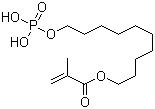 structure of CAS# 85590-00-7, Estenia Opaque Primer;10-Methacryloyloxydecyl dihydrogen phosphate; Mono-10-methacryloyloxydecyl phosphate