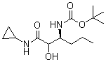 structure of CAS# 856707-39-6, N-[(1S)-1-[2-(Cyclopropylamino)-1-hydroxy-2-oxoethyl]butyl]-carbamic acid 1,1-dimethylethyl ester