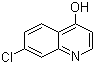 结构式 CAS# 86-99-7, 7-氯-4-羟基喹啉; 4-羟基-7-氯喹啉